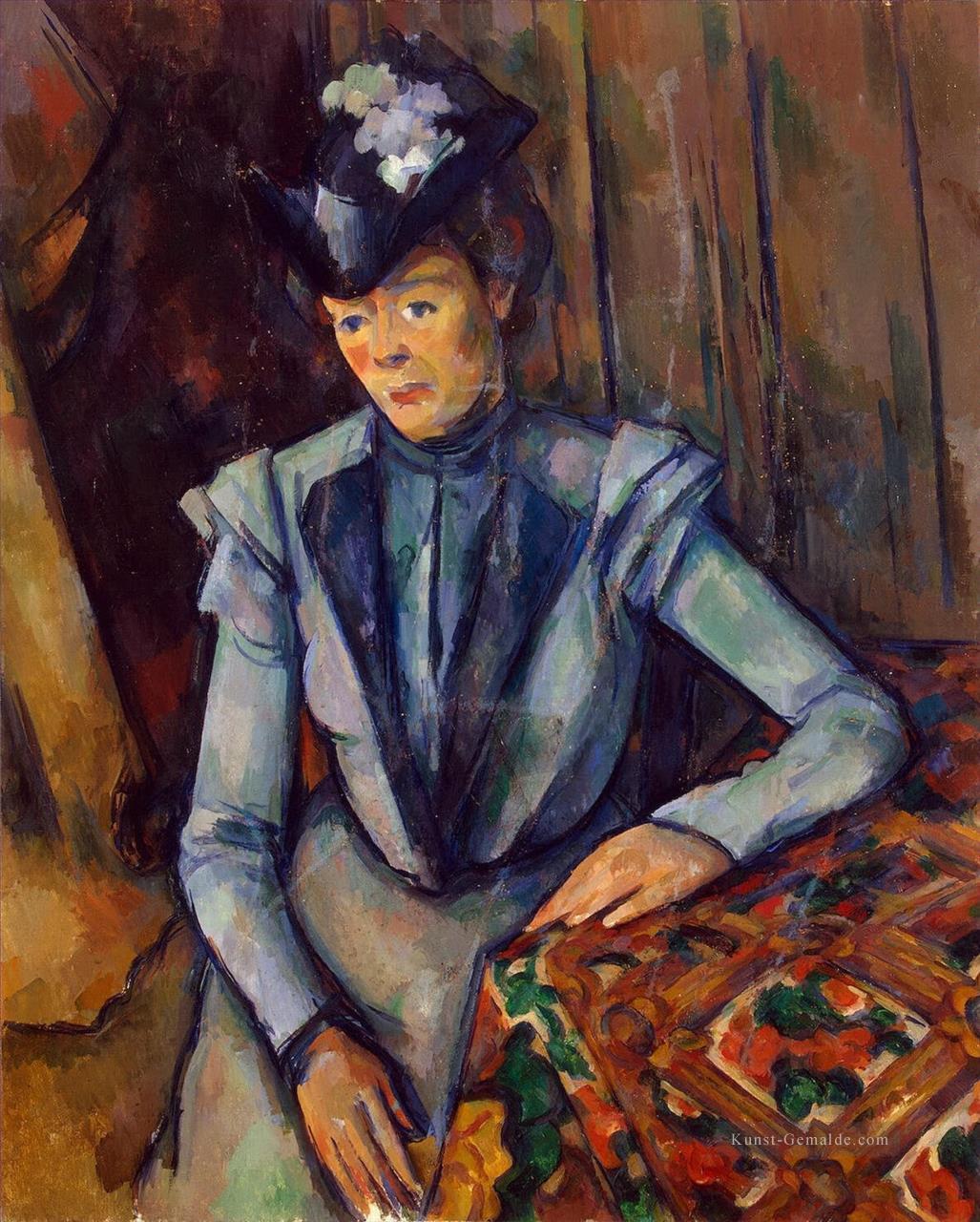 Frau in der blauen Madame Cezanne Paul Cezanne Ölgemälde
